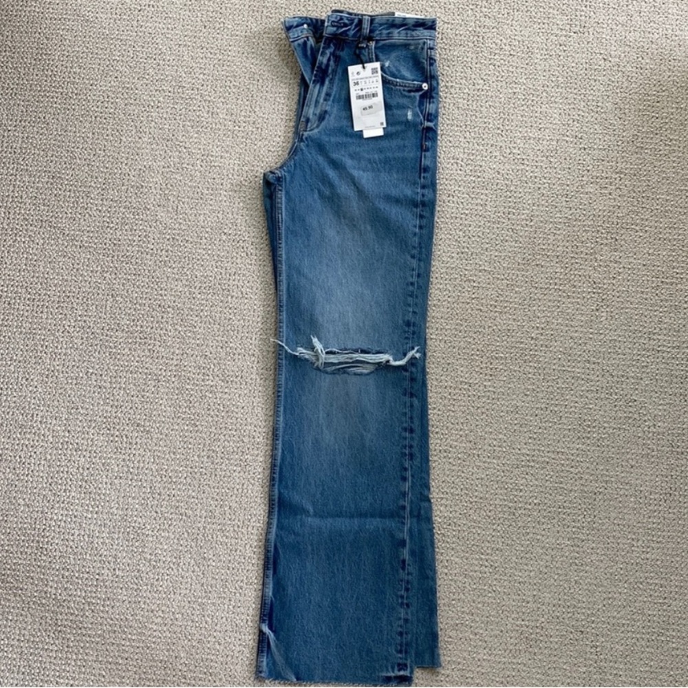 Zara High Rise Wide Leg Jeans